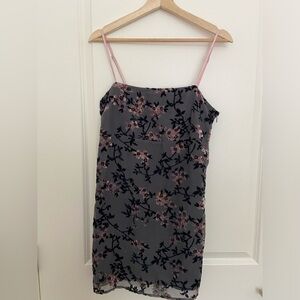 Forever 21 mini dress, velvety sheer, floral